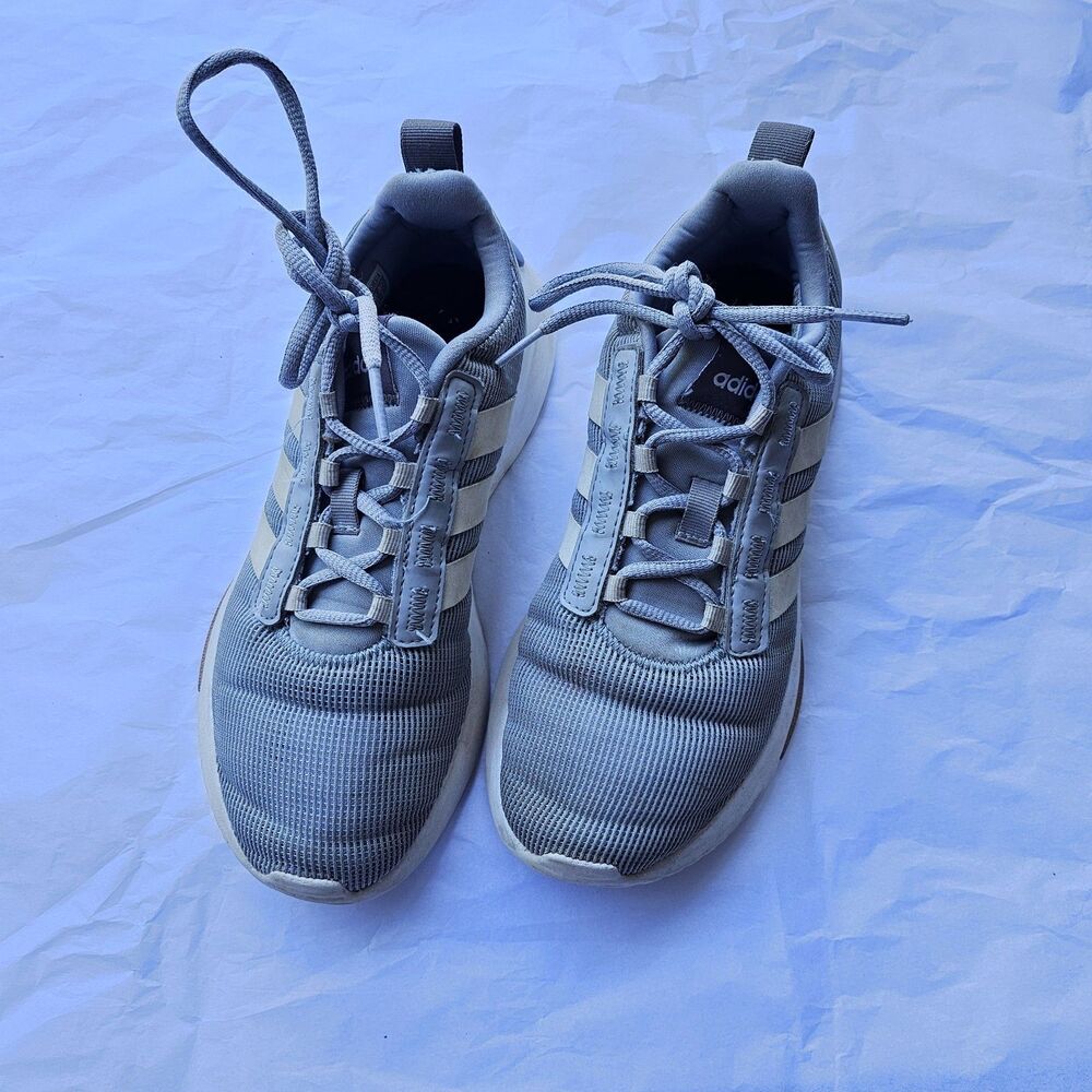 Adidas Cloudfoam Racer TR Running Shoes Grey Cream Womens 5.5 / Youth 4